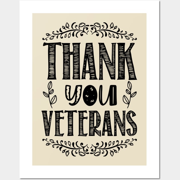 Veterans Day - Thank you Veterans ! Wall Art by Sanu Designs